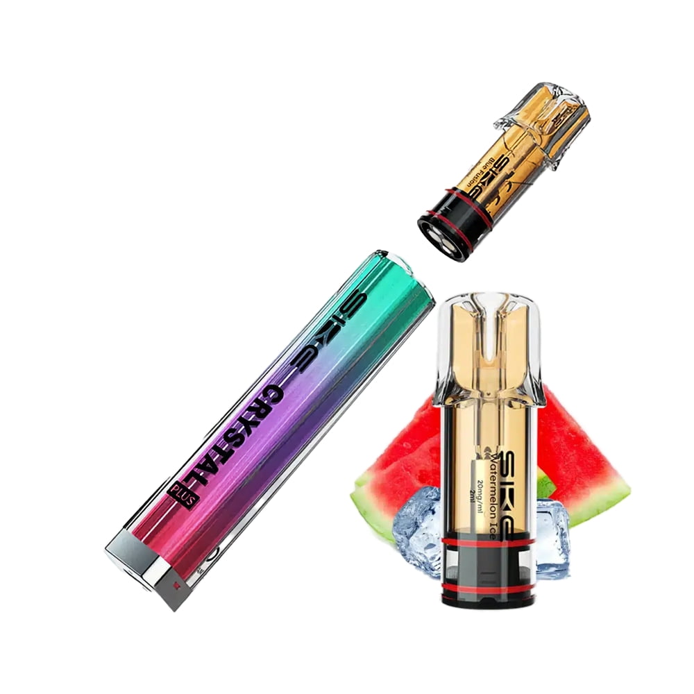 Crystal POD SET 600 PUFF – Aurora Blue + Watermelon Ice 2%