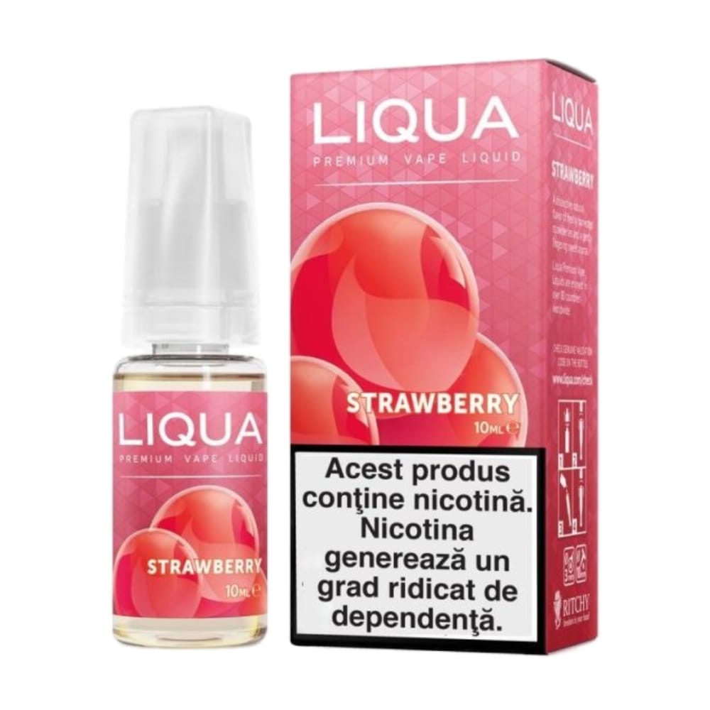 Lichid cu nicotina LIQUA Elements – Strawberry – 10 ml – 6mg