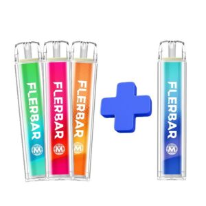 Pachet tigari unica folosinta Flerbar M 600 – 3 plus 1