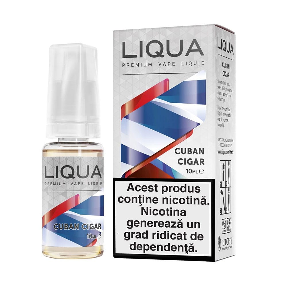 Lichid cu nicotina LIQUA Elements – Cuban Cigar – 10ml – 6mg